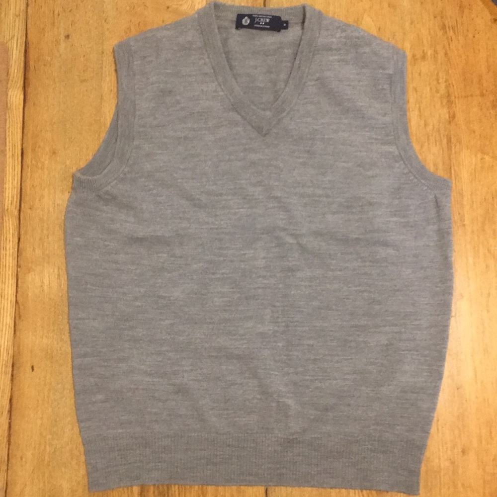 J Crew Wool V-Neck Sweater Vest